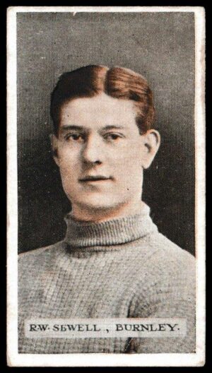 Wills (W.D. & H.O.) - 'Famous Footballers (Scissors)' (1914) - Card #47 - R.W. Sewell (Burnley)
