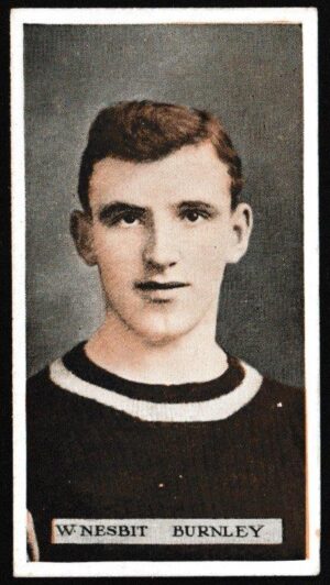 Wills (W.D. & H.O.) - 'Famous Footballers (Scissors)' (1914) - Card #5 - W. Nesbit (Burnley)
