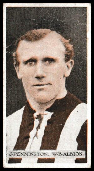 Wills (W.D. & H.O.) - 'Famous Footballers (Scissors)' (1914) - Card #50 - J. Pennington (West Brom)