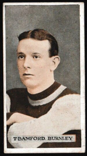 Wills (W.D. & H.O.) - 'Famous Footballers (Scissors)' (1914) - Card #7 - T. Bamford (Burnley)