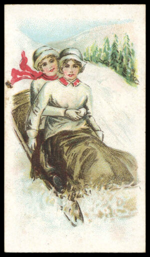 Wills Overseas - 'Sporting Girls' (1913) - Tobogganing