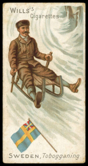 Wills - 'Sports of All Nations (Capstan)' (1900) - Sweden - Toboganning