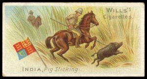 Wills - 'Sports of All Nations' (1900) - India - Pig Sticking