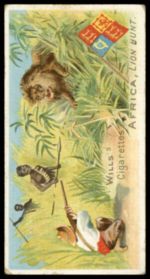 Wills - 'Sports of All Nations (Three Castles)' (1900) - Africa - Lion Hunt