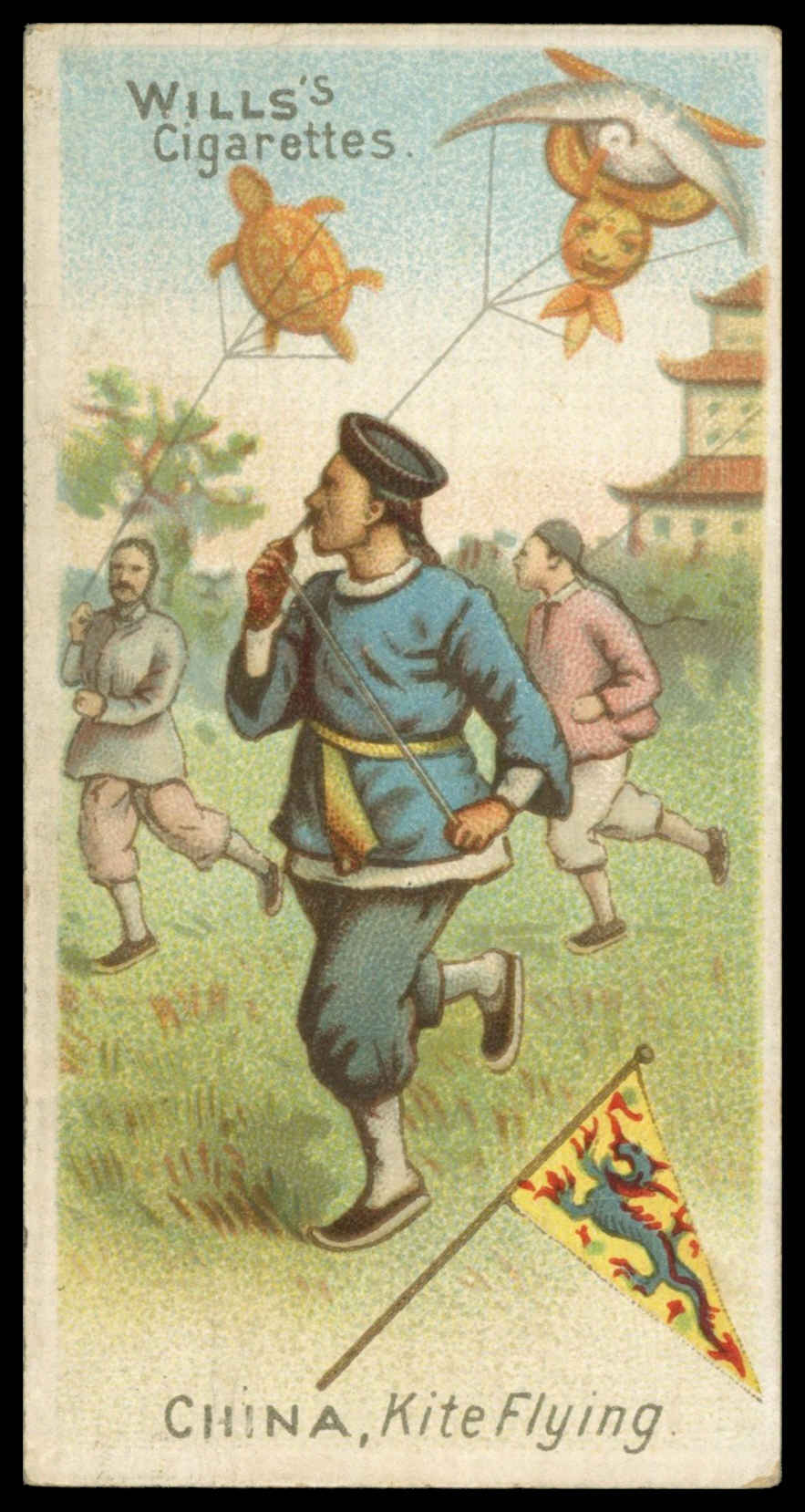 Wills - 'Sports of All Nations (Traveller)' (1900) - China - Kite Flying Wills - 'Sports of All Nations (Traveller)' (1900) - China - Kite Flying