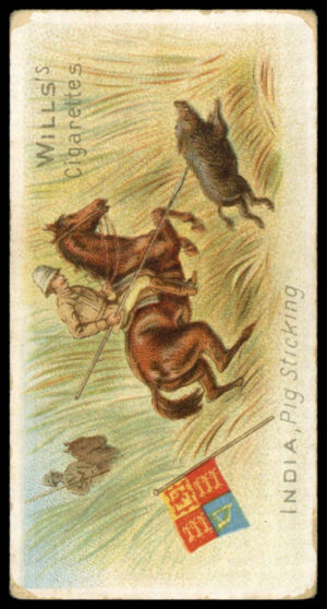 Wills - 'Sports of All Nations (Westward Ho)' (1900) - India - Pig Sticking