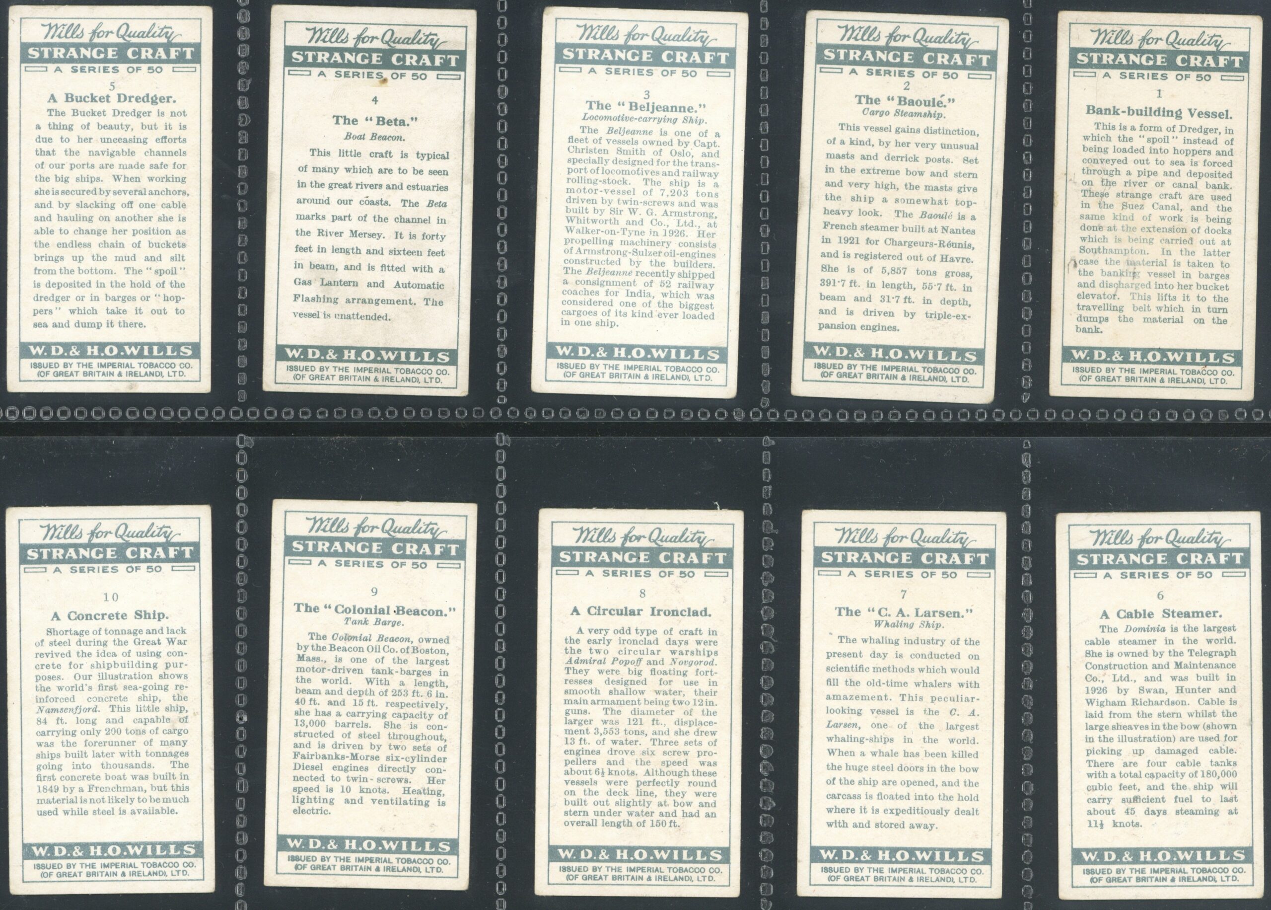 Wills - 'Strange Craft' - Complete Set (1931) Wills - 'Strange Craft' - Complete Set (1931)