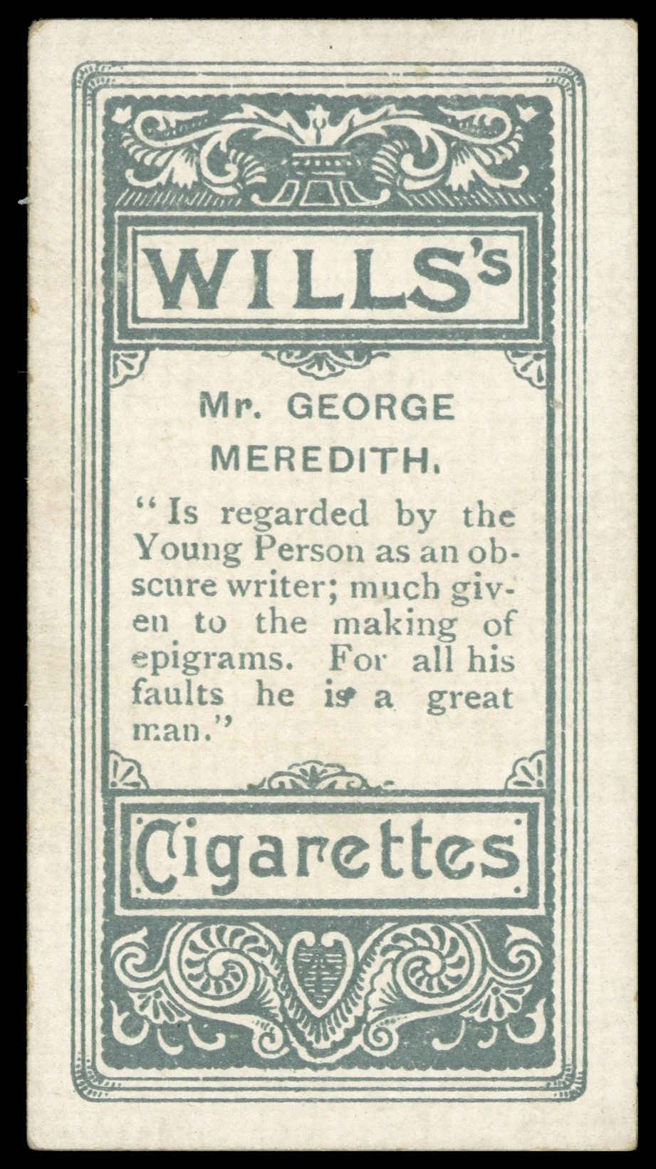 Wills - 'Vanity Fair (S1)' (1902) - George Meredith Wills - 'Vanity Fair (S1)' (1902) - George Meredith