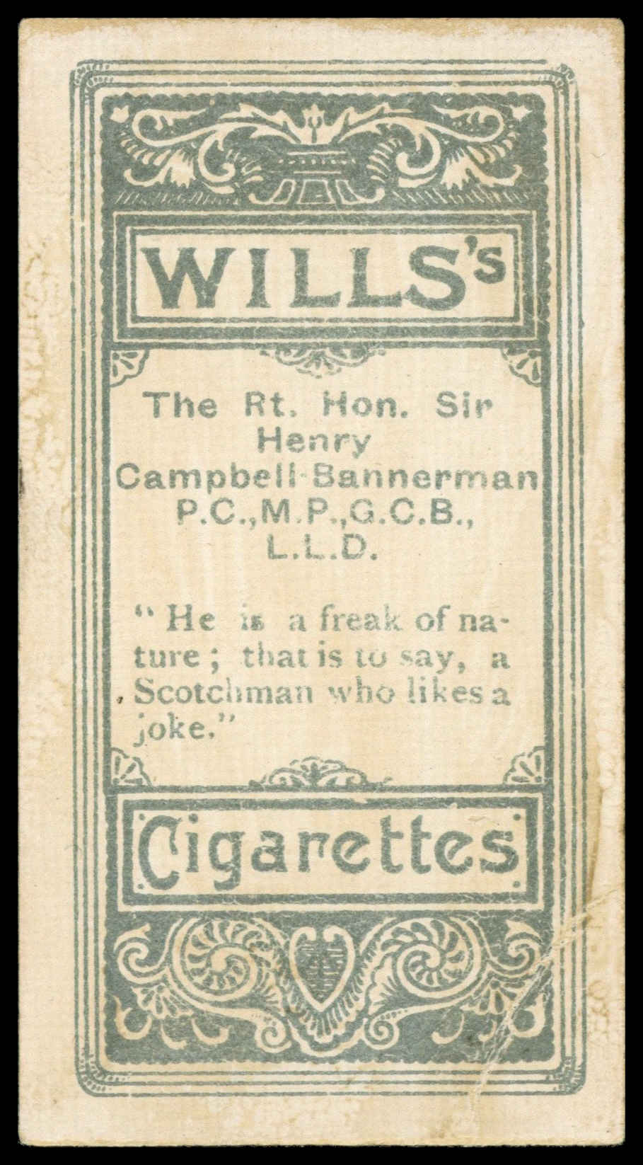 Wills - 'Vanity Fair (S1)' (1902) - Henry Campbell Bannerman Wills - 'Vanity Fair (S1)' (1902) - Henry Campbell Bannerman