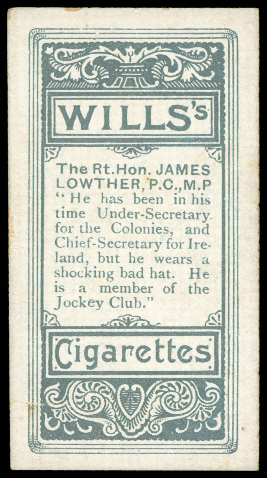 Wills - 'Vanity Fair (S1)' (1902) - James Lowther Wills - 'Vanity Fair (S1)' (1902) - James Lowther