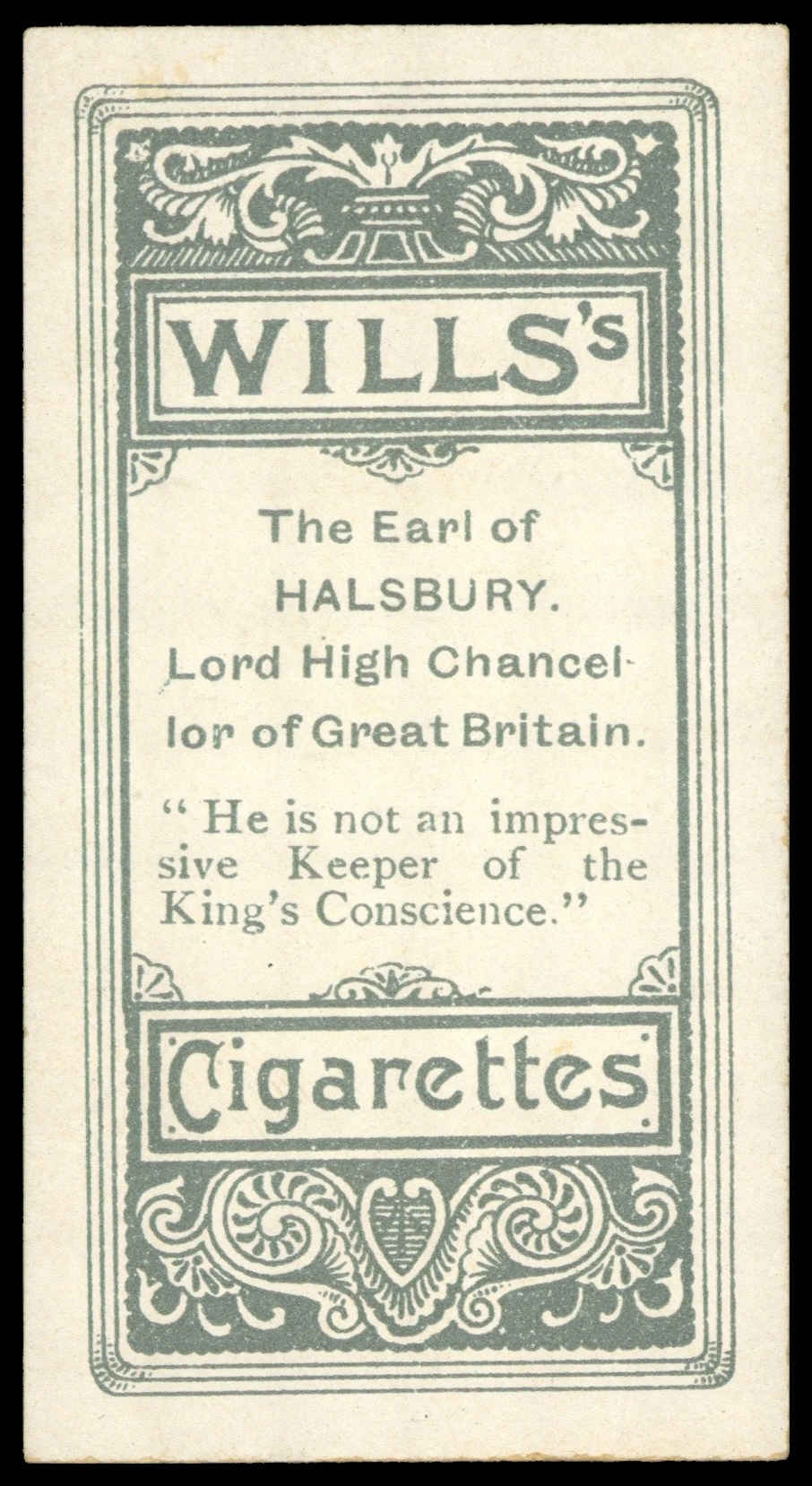 Wills - 'Vanity Fair (S1)' (1902) - Earl of Halsbury Wills - 'Vanity Fair (S1)' (1902) - Earl of Halsbury