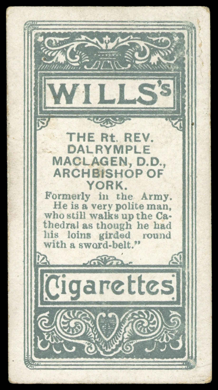 Wills - 'Vanity Fair (S1)' (1902) - Rt Rev. DalrympleMaclagen Wills - 'Vanity Fair (S1)' (1902) - Rt Rev. DalrympleMaclagen