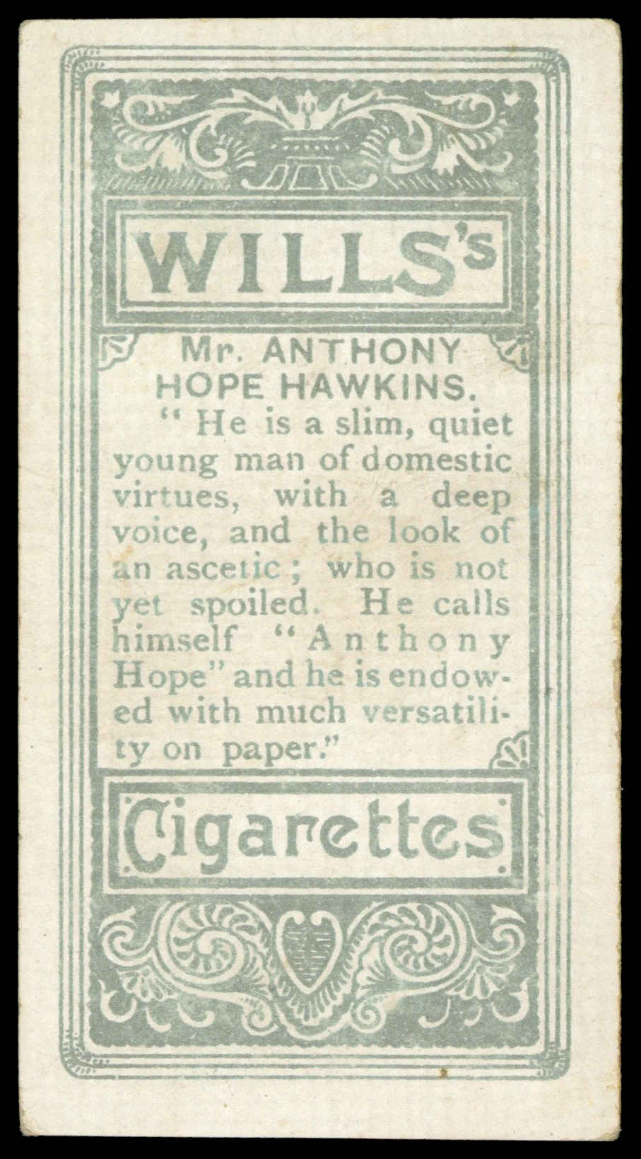 Wills - 'Vanity Fair (S2)' (1902) - Anthony Hope Hawkins Wills - 'Vanity Fair (S2)' (1902) - Anthony Hope Hawkins