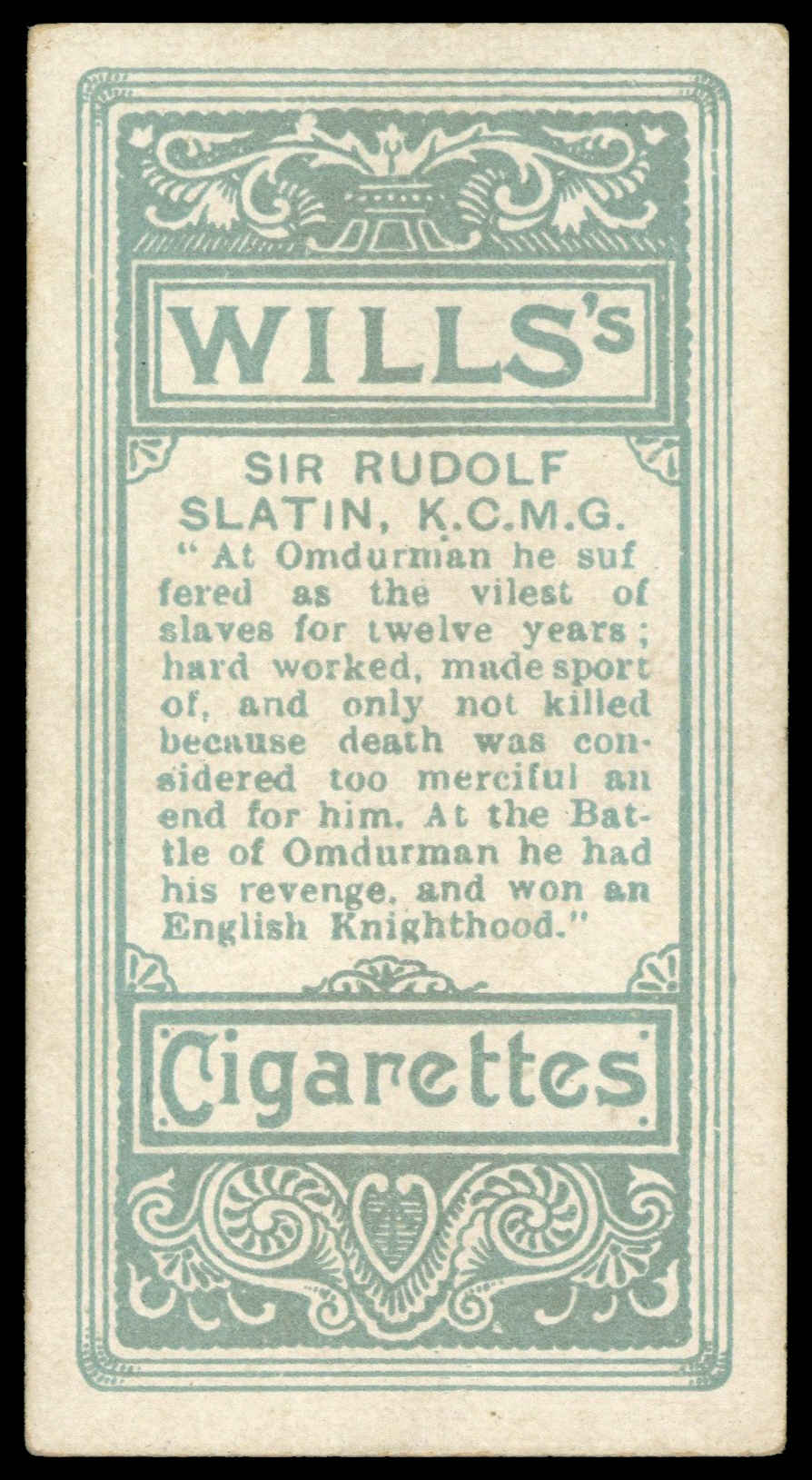 Wills - 'Vanity Fair (S2)' (1902) - Sir Rudolf Slatin Wills - 'Vanity Fair (S2)' (1902) - Sir Rudolf Slatin