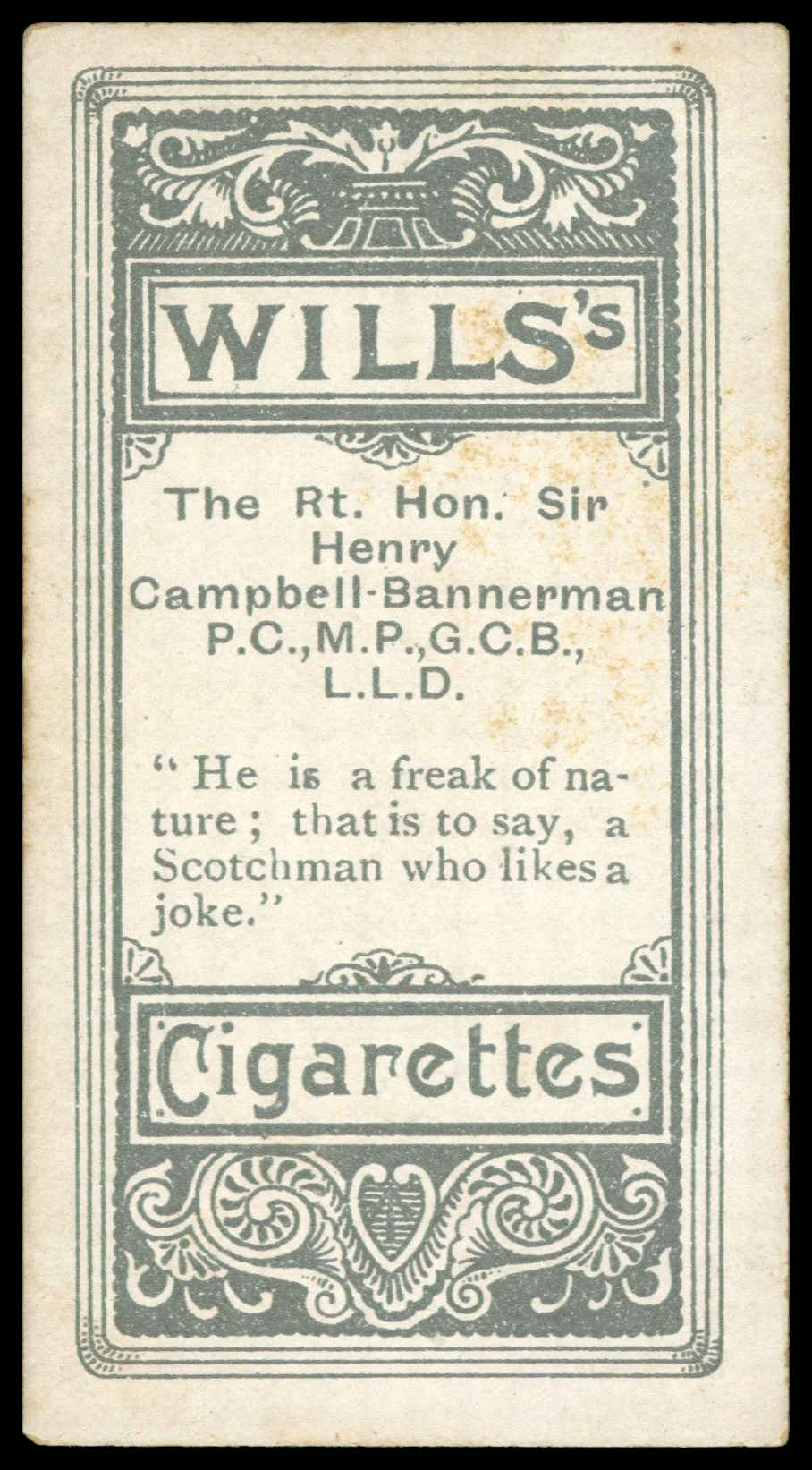 Wills - 'Vanity Fair (Unn)' (1902) - Henry Campbell-Bannerman Wills - 'Vanity Fair (Unn)' (1902) - Henry Campbell-Bannerman
