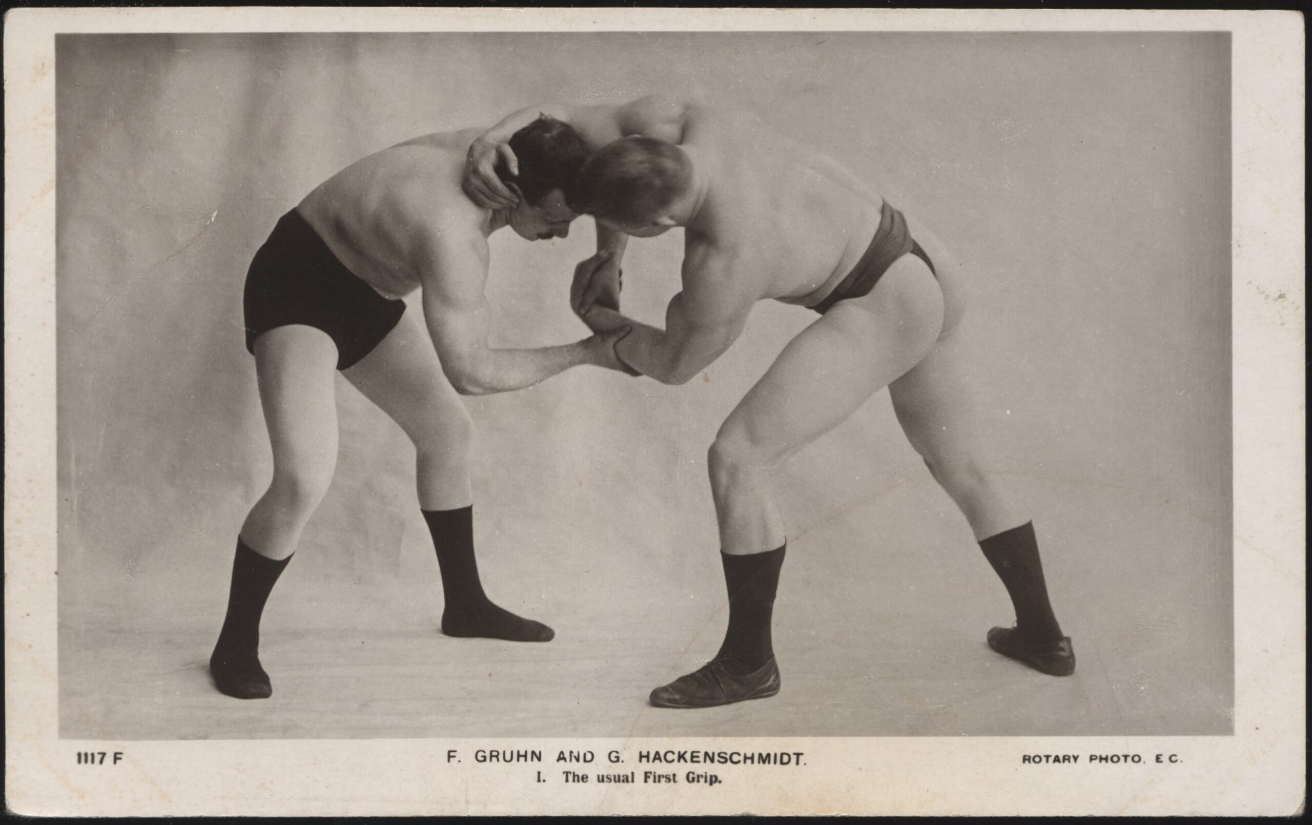 Rotary - 'Gruhn and Hackenschmidt I. The Usual First Grip' (1904) - Used Postcard Rotary - 'Gruhn and Hackenschmidt I. The Usual First Grip' (1904) - Used Postcard