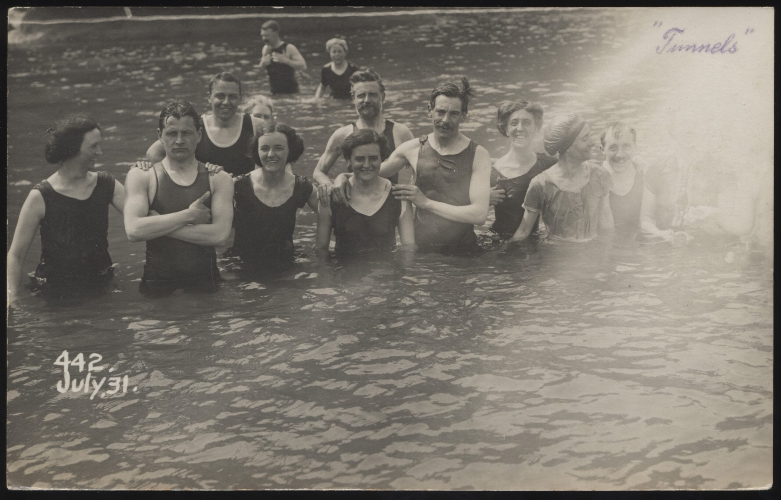 Real Photo - 'Tunnels Swimming Ilfracombe' (1931) - Unused Postcard Real Photo - 'Tunnels Swimming Ilfracombe' (1931) - Unused Postcard